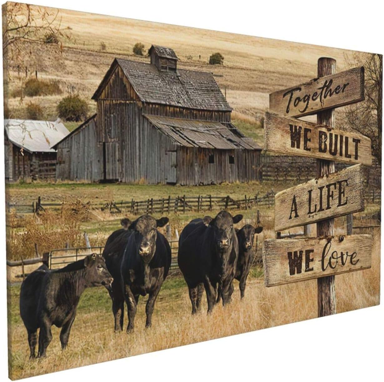 rustic cow art