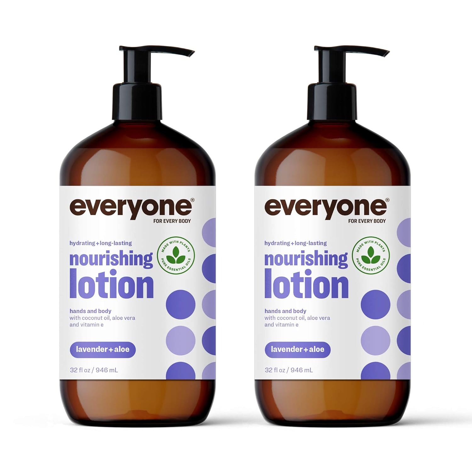 Buy Everyone Nourishing Hand And Body Lotion 32 Ounce Pack Of 2 Lavender And Aloe Plant Based Lotion With Pure Essential Oils Coconut Oil Aloe Vera And Vitamin E Packaging May Vary Online